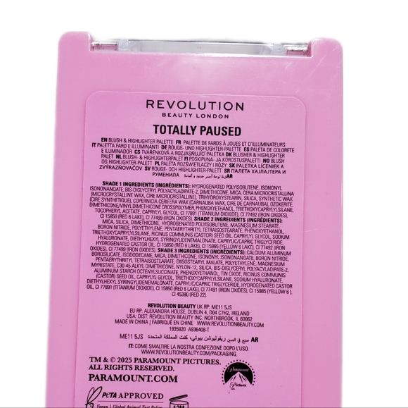 Revolution Clueless Blush & Highlighter "Totally Paused" Women Retro New Palette - Picture 6 of 7